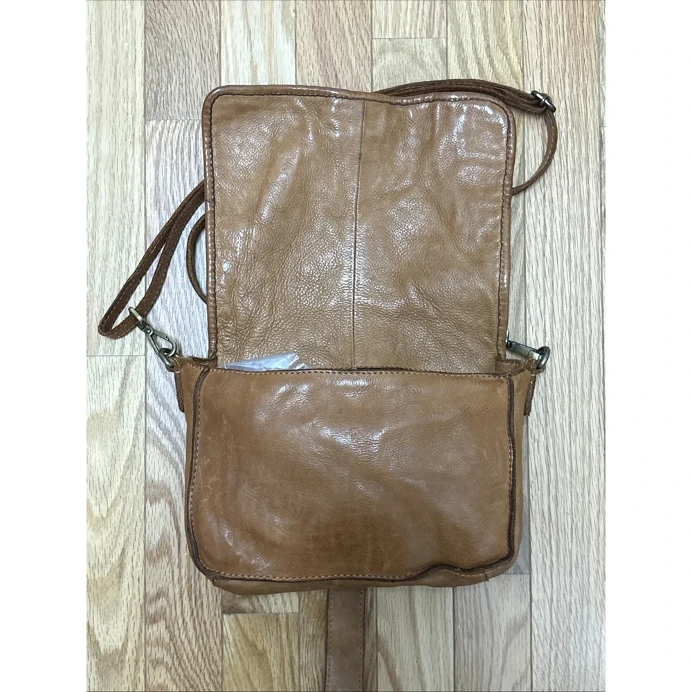 Woman's Woven Butter‎ Soft Brown Leather Crossbody Bag